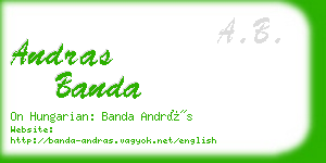 andras banda business card